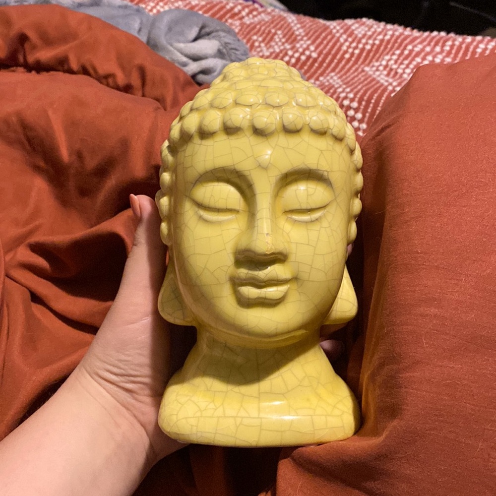 Yellow Buddha head for sale, don’t know the brand.